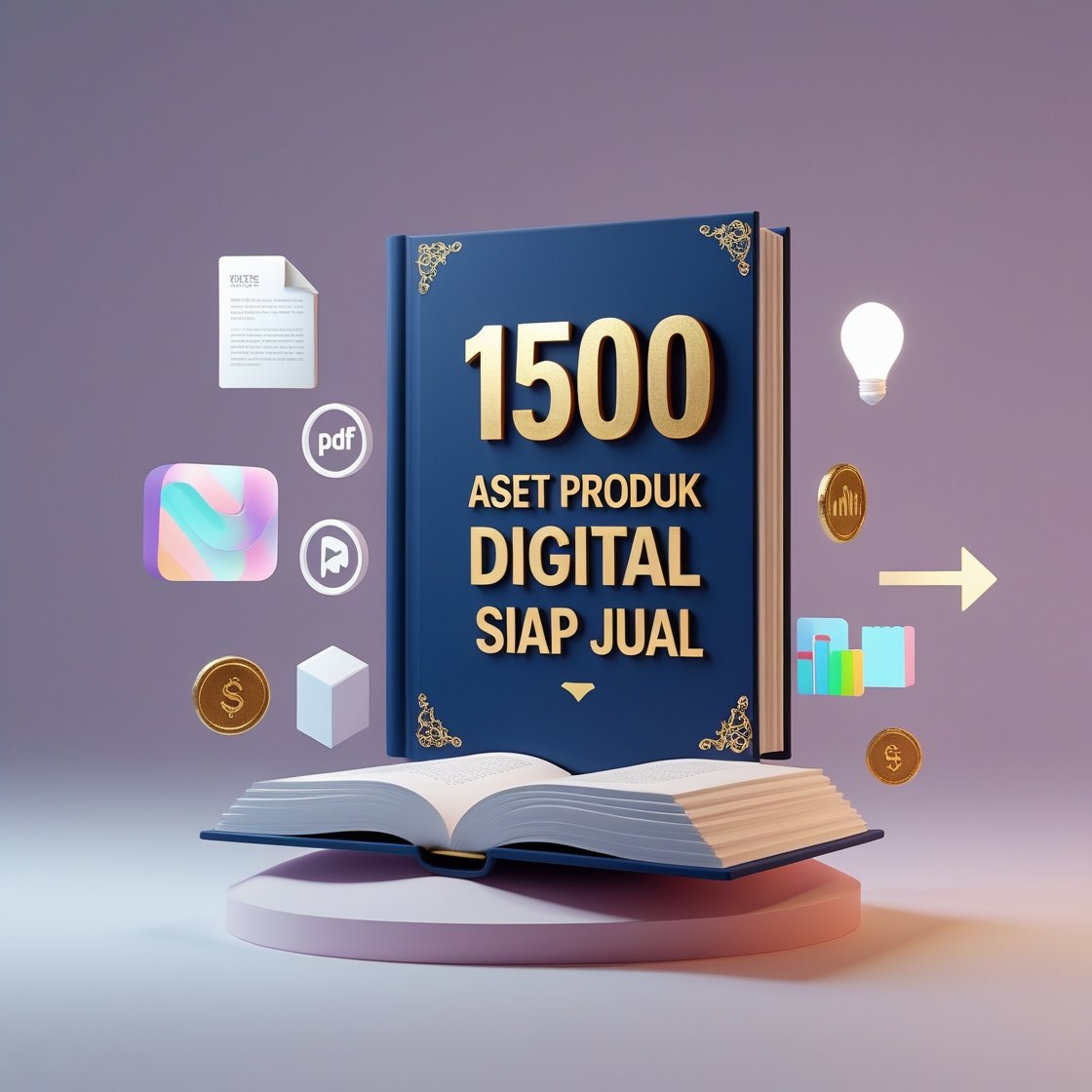 1500 Aset Produk Digital Siap Jual